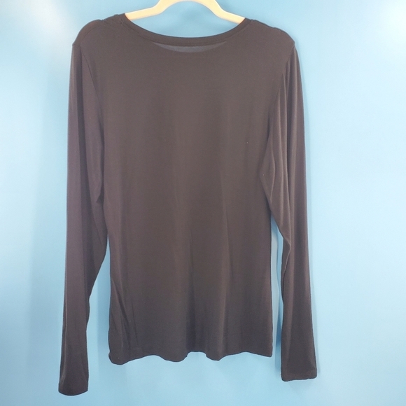 Cuddl Duds soft black long sleeve tee - Picture 7 of 8